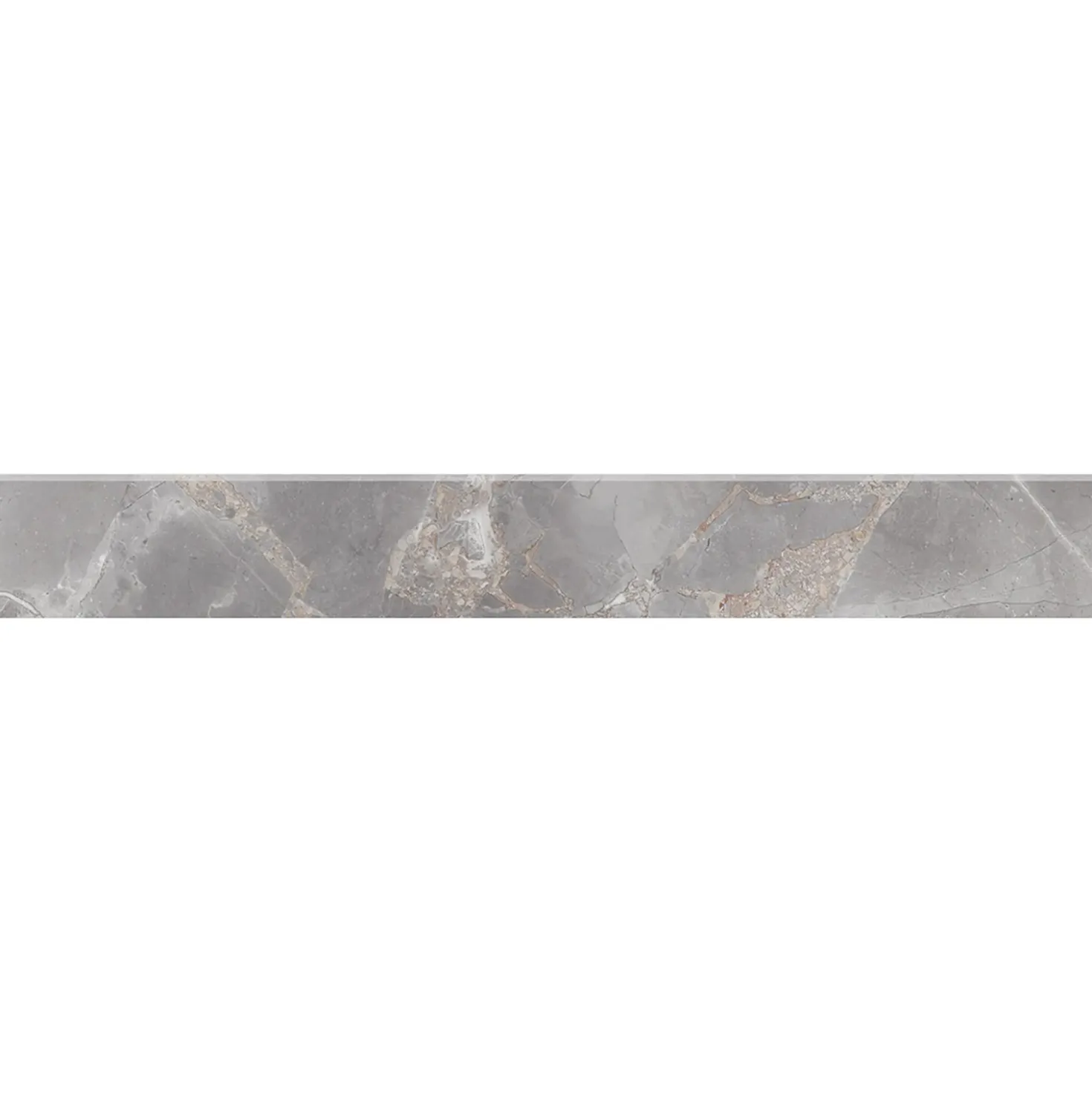 Battiscopa in gres porcellanato Iberis Elite grigio 7,5x60 cm