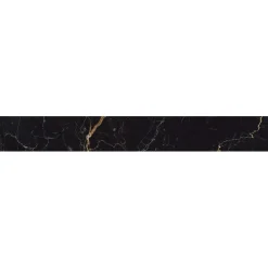 Battiscopa in gres porcellanato St Laurent nero 7x60 cm