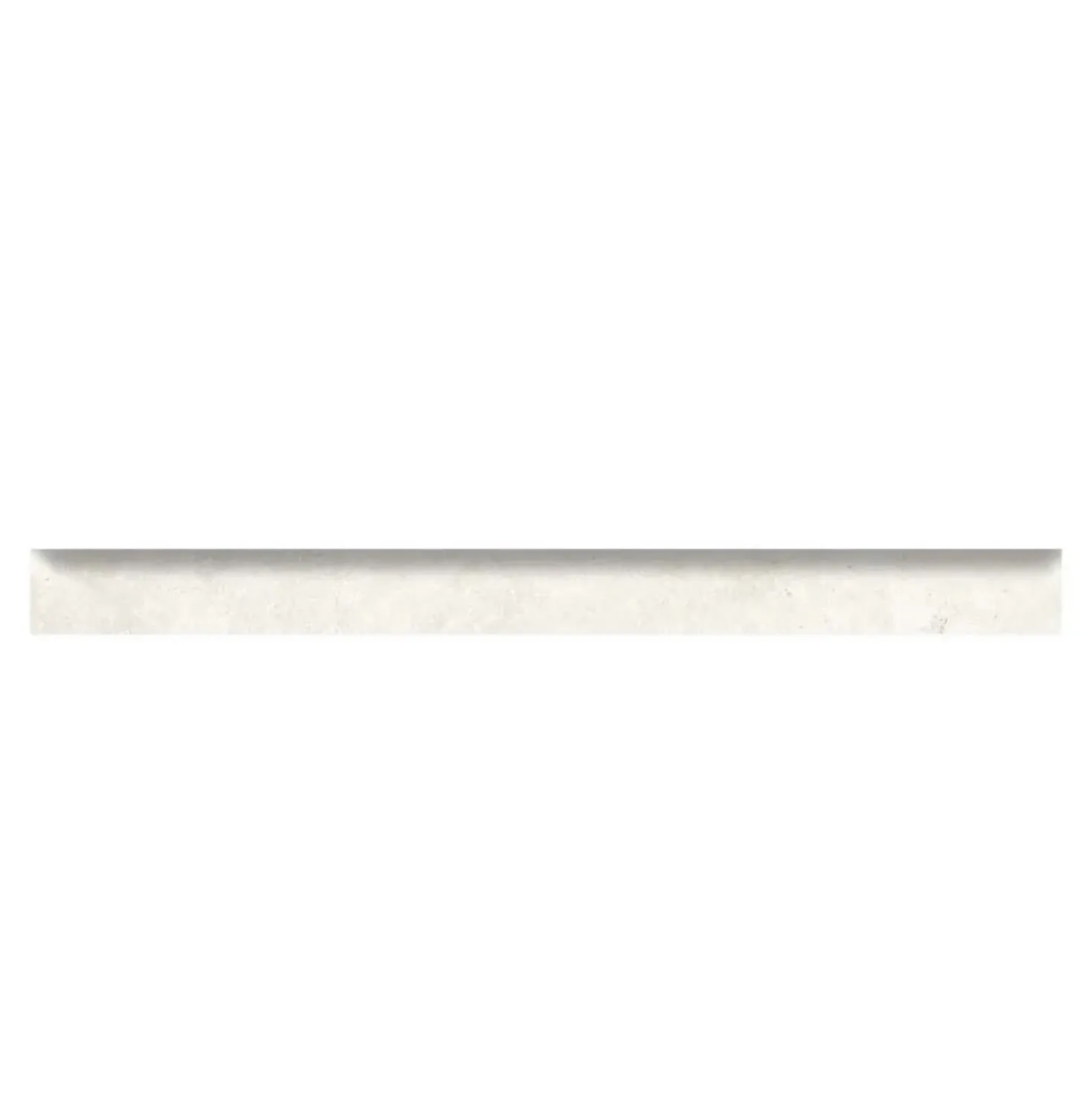 Battiscopa in gres porcellanato EaRoman Stone Bianco 10x119,8 cm