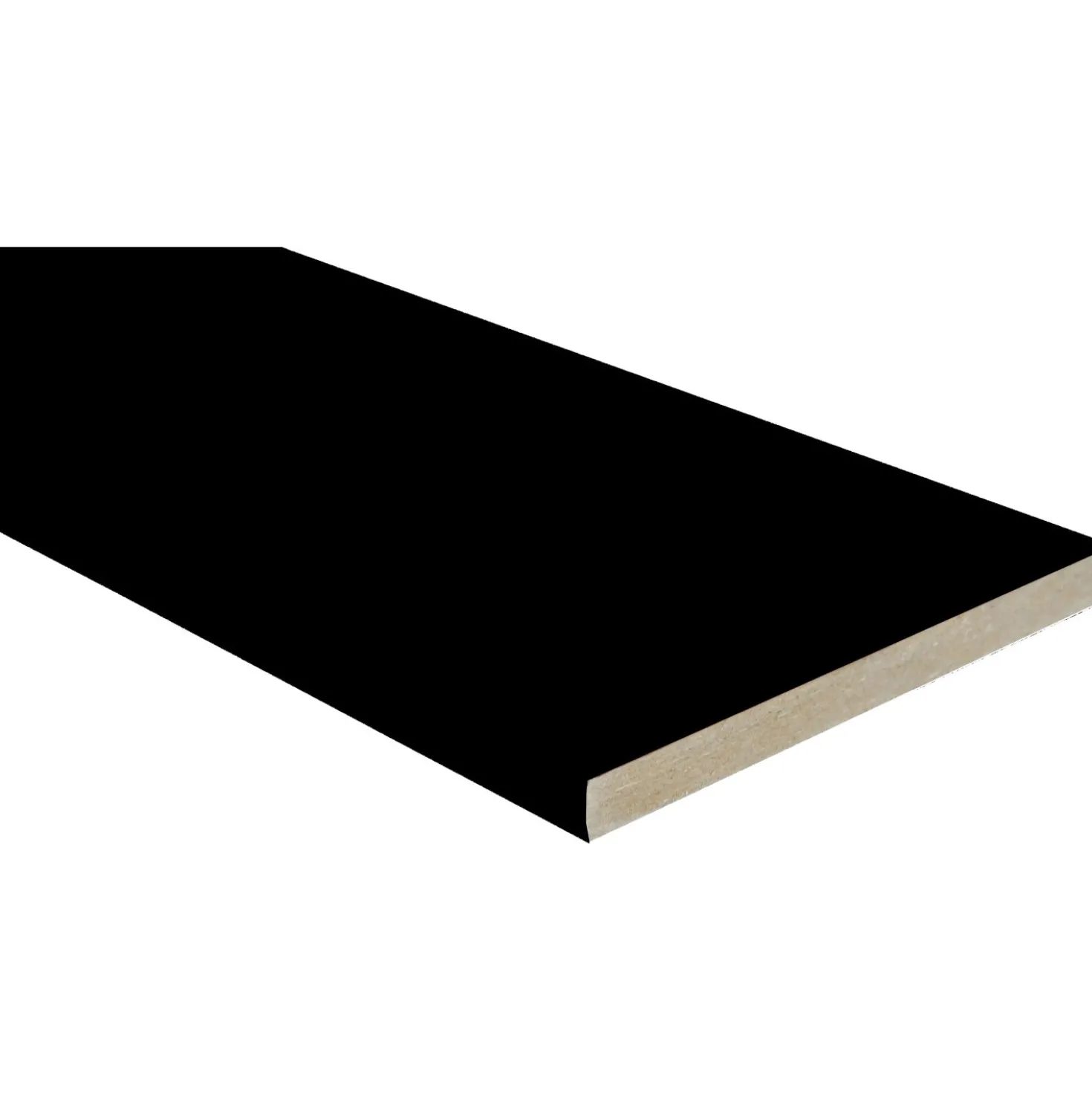 Battisedia in mdf rivestito nero 12 cm