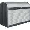 Baule da esterno Biohort Storemax 190 cm argento metallizzato