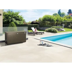 Baule da esterno Biohort 71x134x62 cm bronzo metallizzato