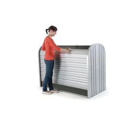 Baule da esterno Biohort Storemax 160 cm argento metallizzato
