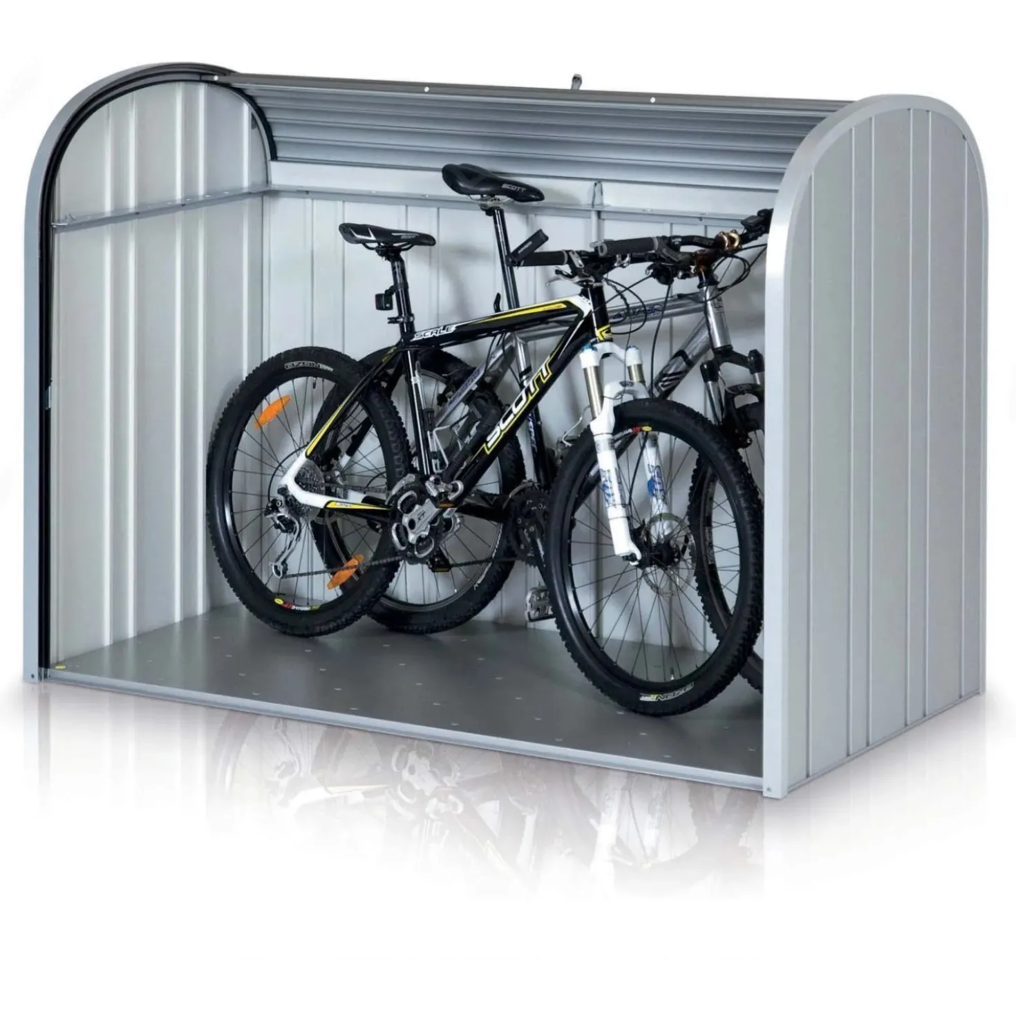 Baule da esterno Biohort Storemax 190 cm argento metallizzato