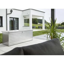 Baule da esterno Biohort 181x79x71 cm argento metallizzato