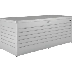 Baule da esterno Biohort 181x79x71 cm argento metallizzato