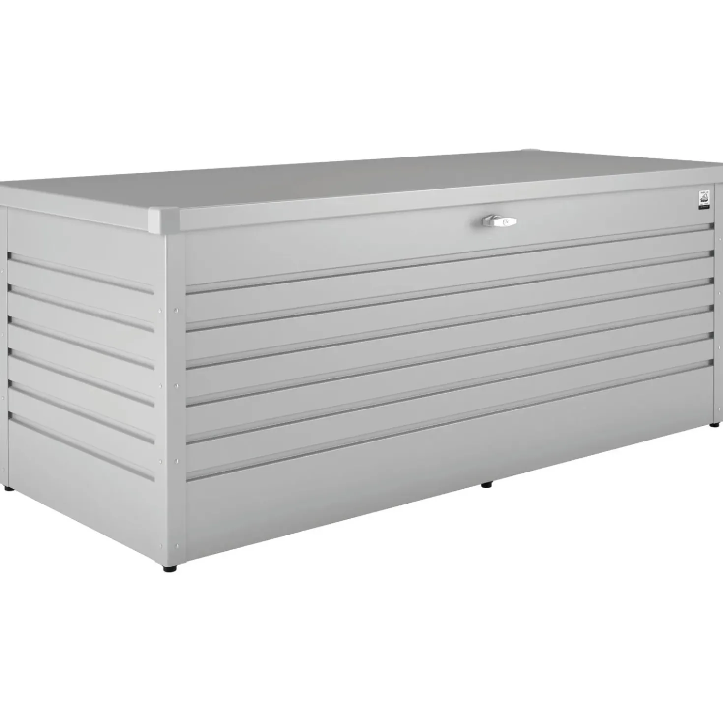 Baule da esterno Biohort 181x79x71 cm argento metallizzato