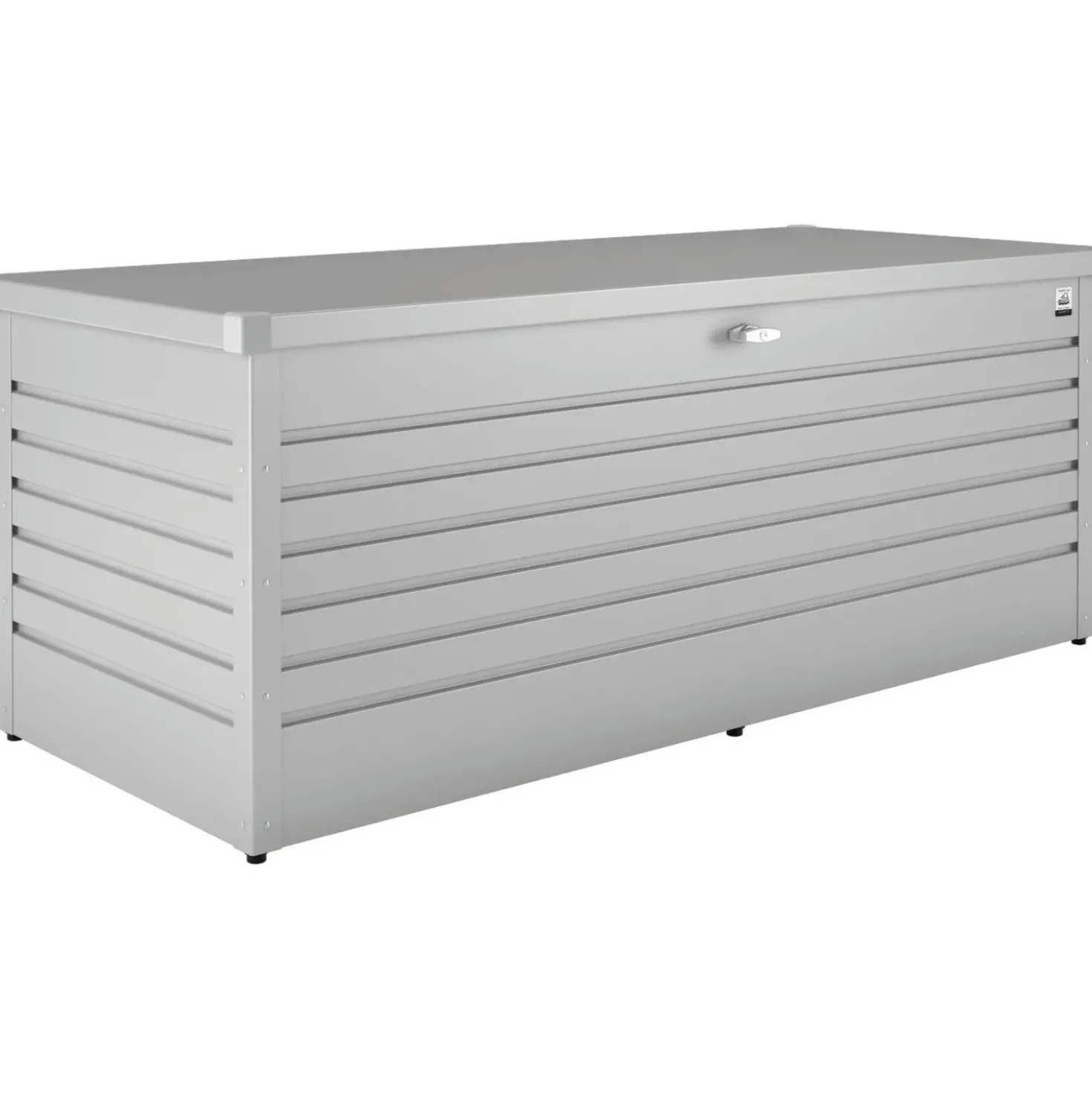 Baule da esterno Biohort 181x79x71 cm argento metallizzato