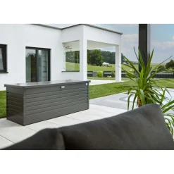 Baule da esterno Biohort 181x79x71 cm grigio scuro metallizzato