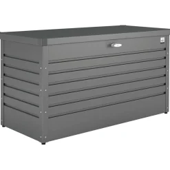 Baule da esterno Biohort 71x134x62 cm grigio scuro metallizzato