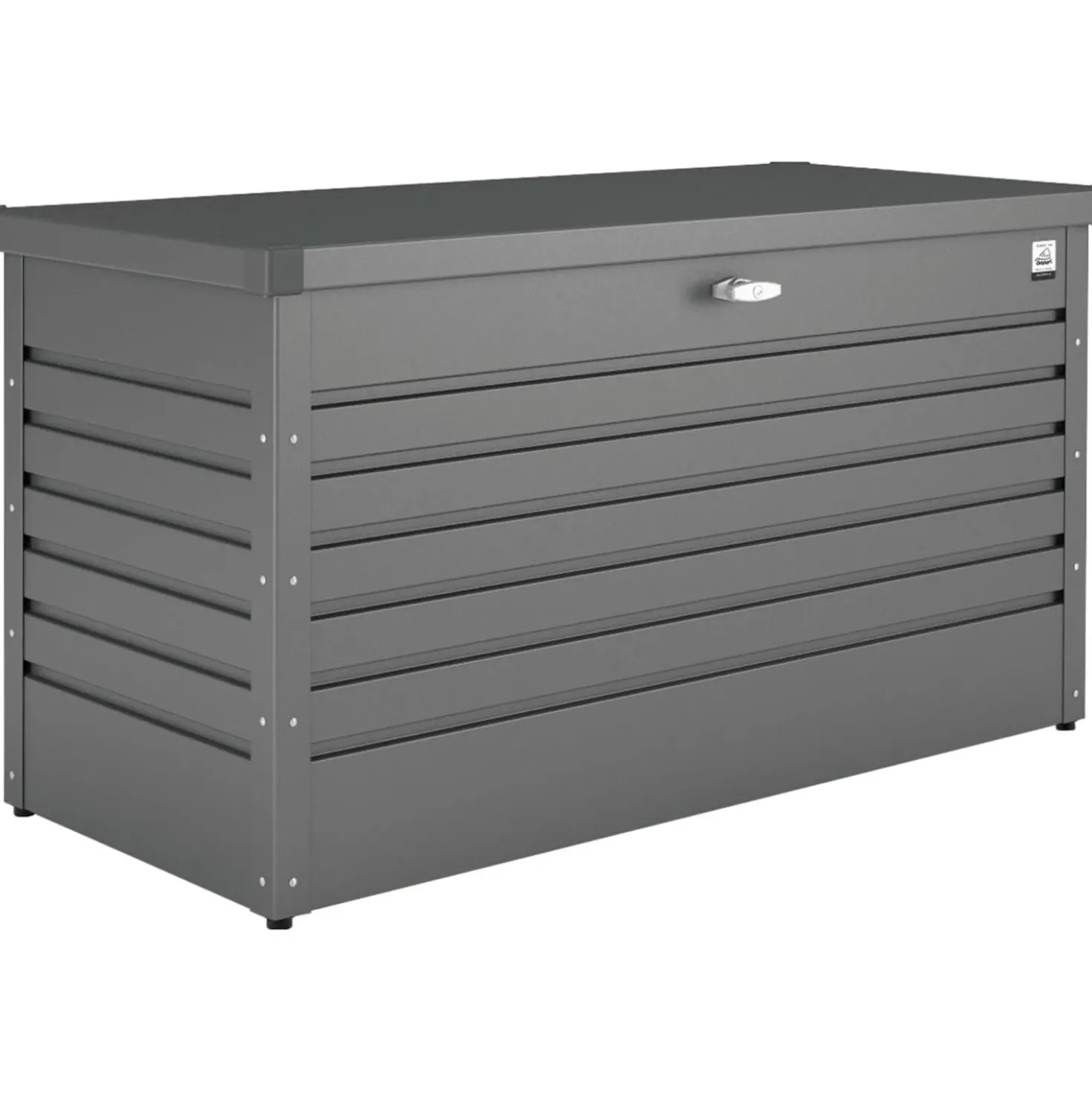 Baule da esterno Biohort 101x46x61 cm grigio scuro metallizzato