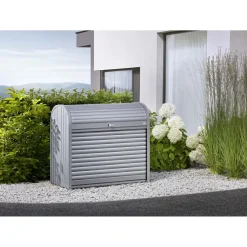 Baule da esterno Biohort Storemax 120 cm argento metallizzato