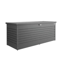 Baule da esterno Biohort 201x79x83 cm grigio metallizzato
