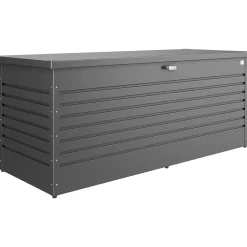 Baule da esterno Biohort 201x79x83 cm grigio metallizzato