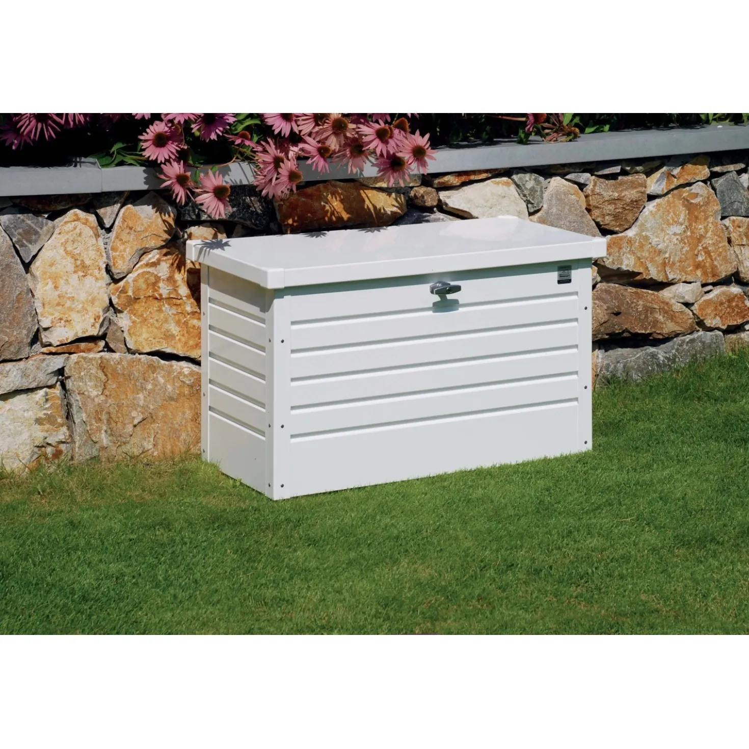 Baule da esterno Biohort 101x46x61 cm bianco