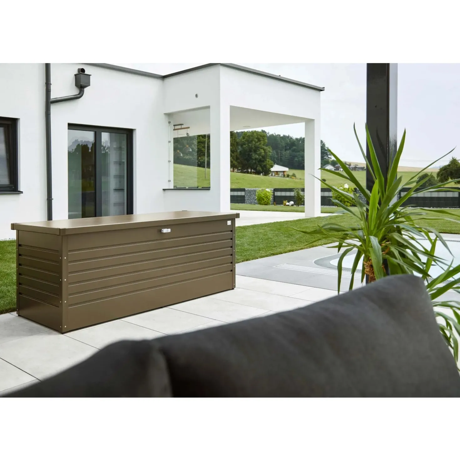 Baule da esterno Biohort 181x79x71 cm bronzo metallizzato