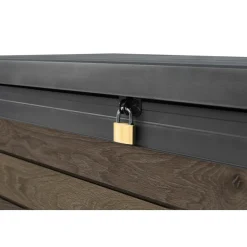 Baule da esterno Deco 100G 123x62x71 cm 380 l noce