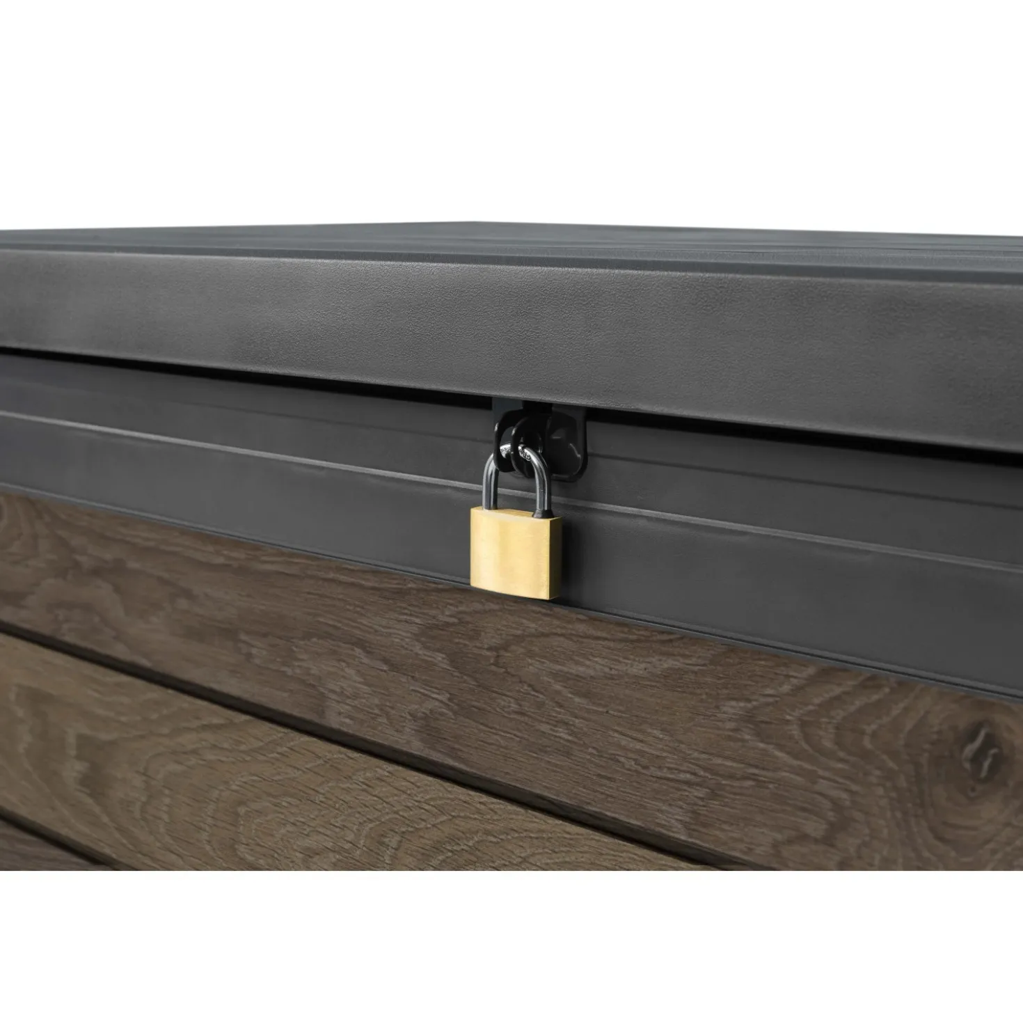 Baule da esterno Deco 100G 123x62x71 cm 380 l noce