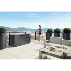 Baule da esterno LoungeBox Biohort 160x70 cm grigio scuro