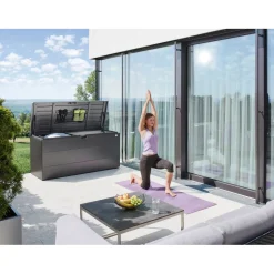 Baule da esterno Stylebox Biohort 140 Grigio scuro metallizzato 140x60x71 cm