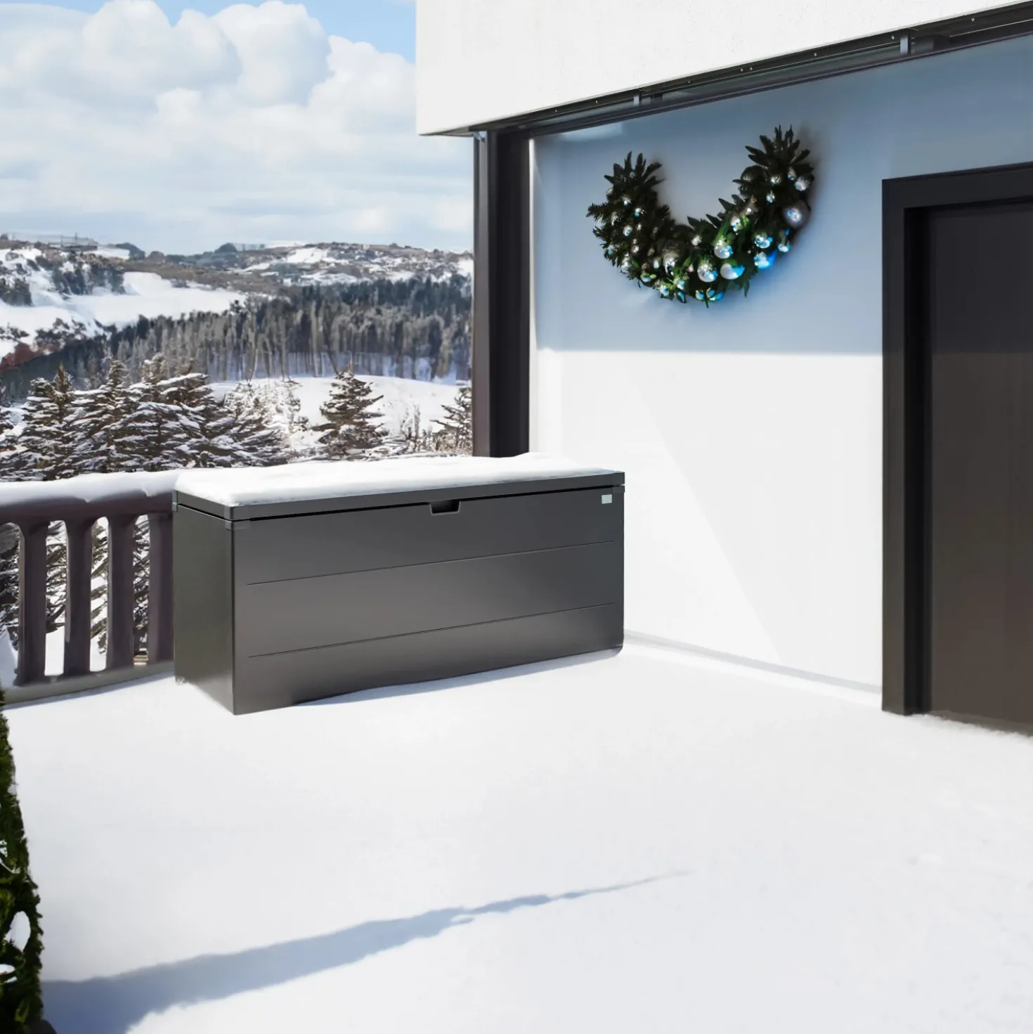 Baule da esterno Stylebox Biohort 210 Grigio scuro 207x81x80 cm