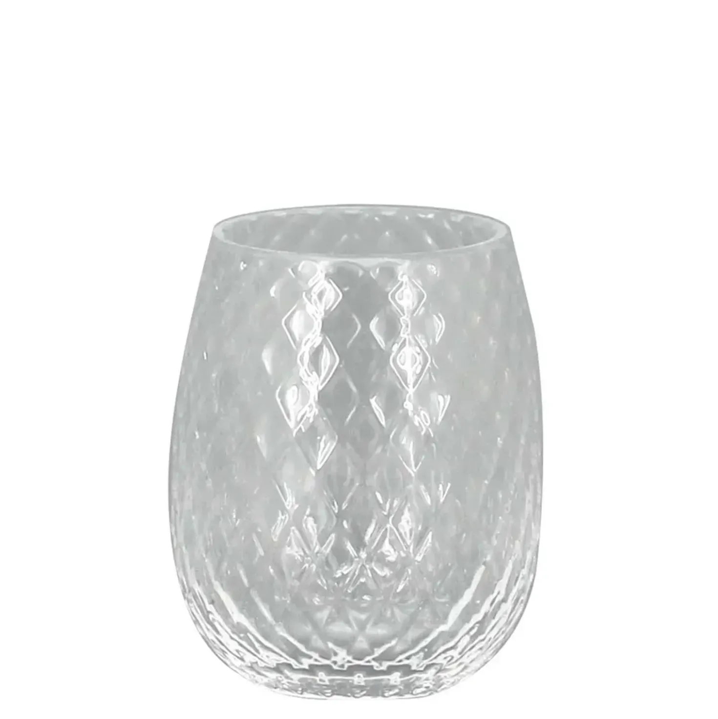 Bicchiere bagno in vetro Diamond trasparente