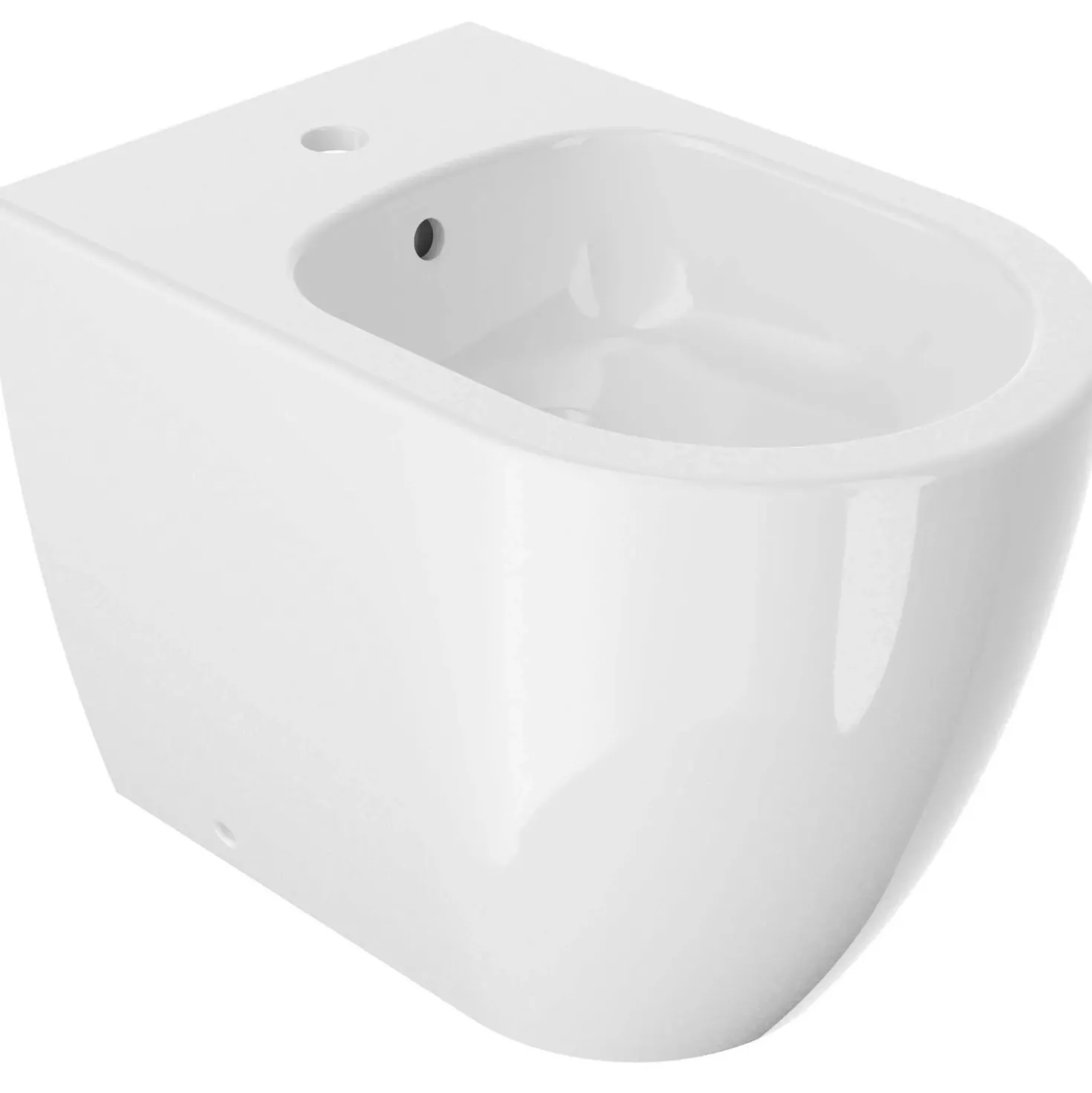 Bidet Arc filo muro a terra 54x36 cm bianco lucido