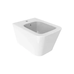 Bidet sospeso Square in vetrochina bianco lucido 360x515x32 mm