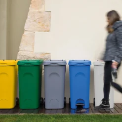 Bidone spazzatura con pedale Stefanplast Urban Eco System 80 l blu