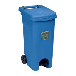 Bidone spazzatura con pedale Stefanplast Urban Eco System 80 l blu