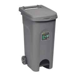 Bidone spazzatura con pedale Stefanplast Urban Eco System 80 l grigio