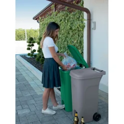 Bidone spazzatura con pedale Stefanplast Urban Eco System 80 l grigio