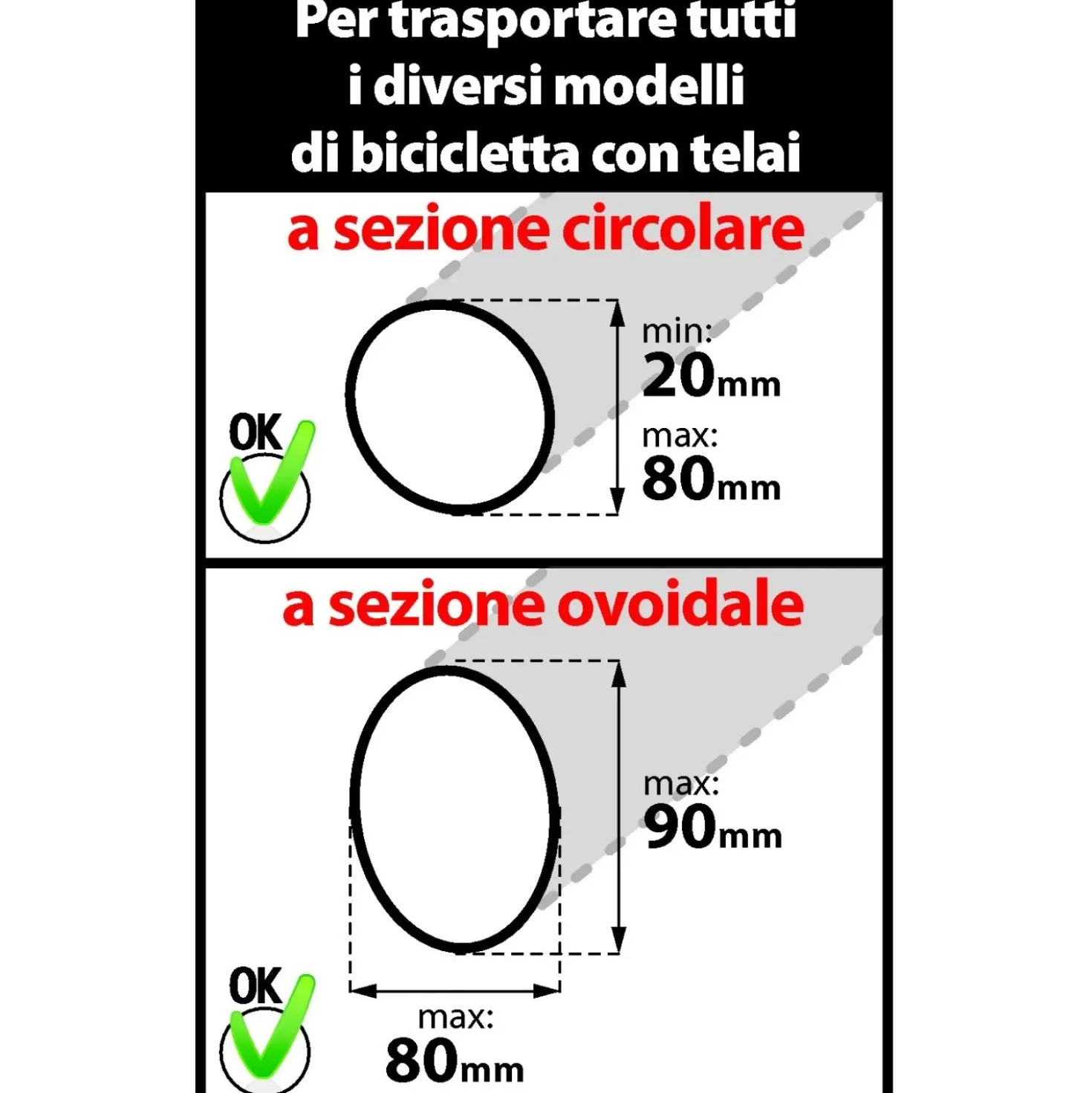 Bike-One porta bicicletta in acciaio - Nero