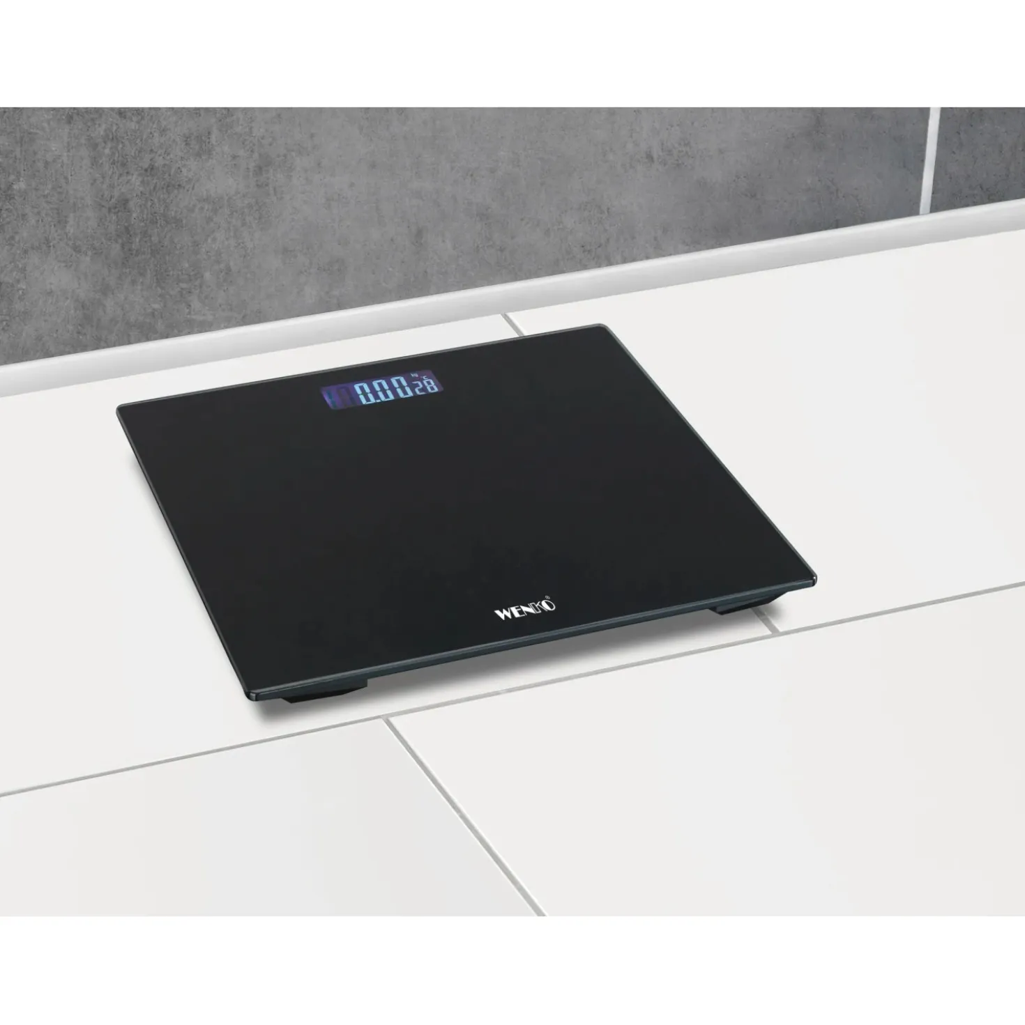 Bilancia digitale Wenko Display LCD vetro nero max 150 kg