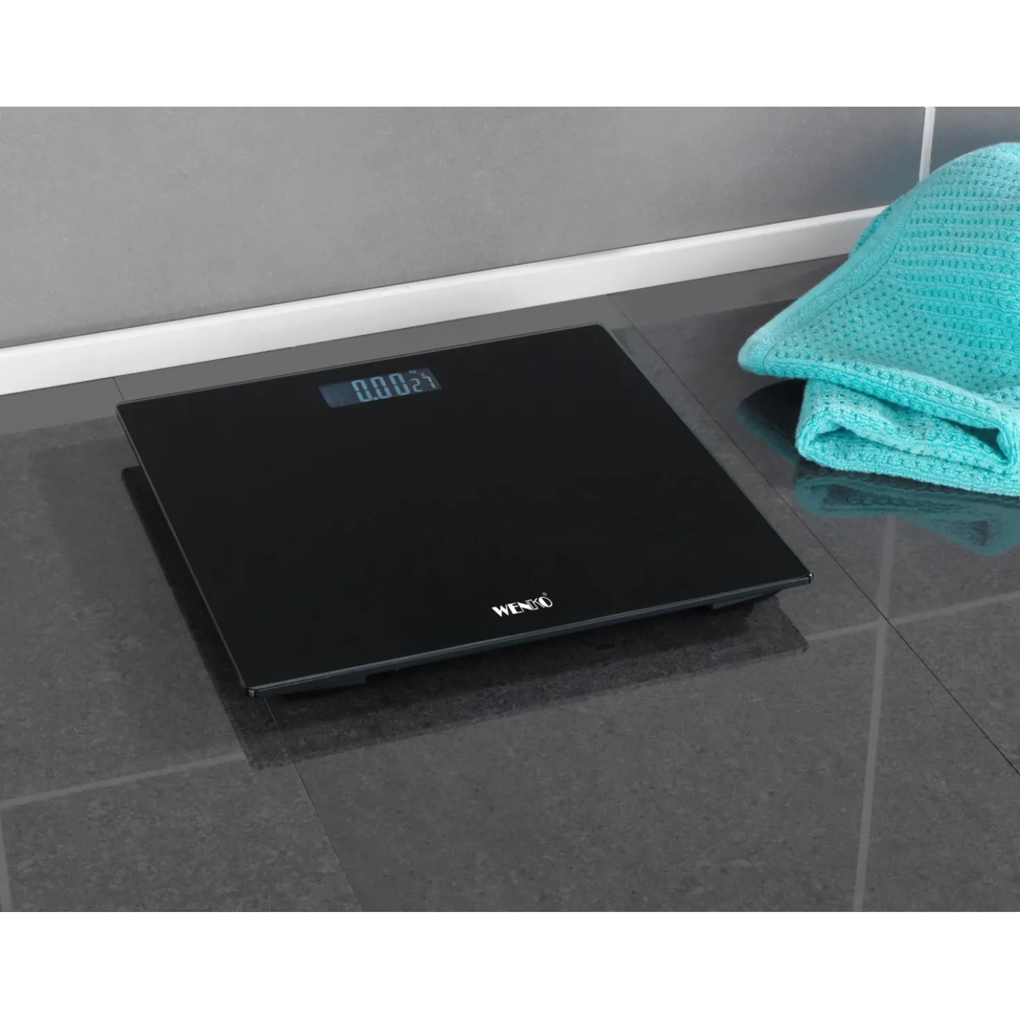 Bilancia digitale Wenko Display LCD vetro nero max 150 kg
