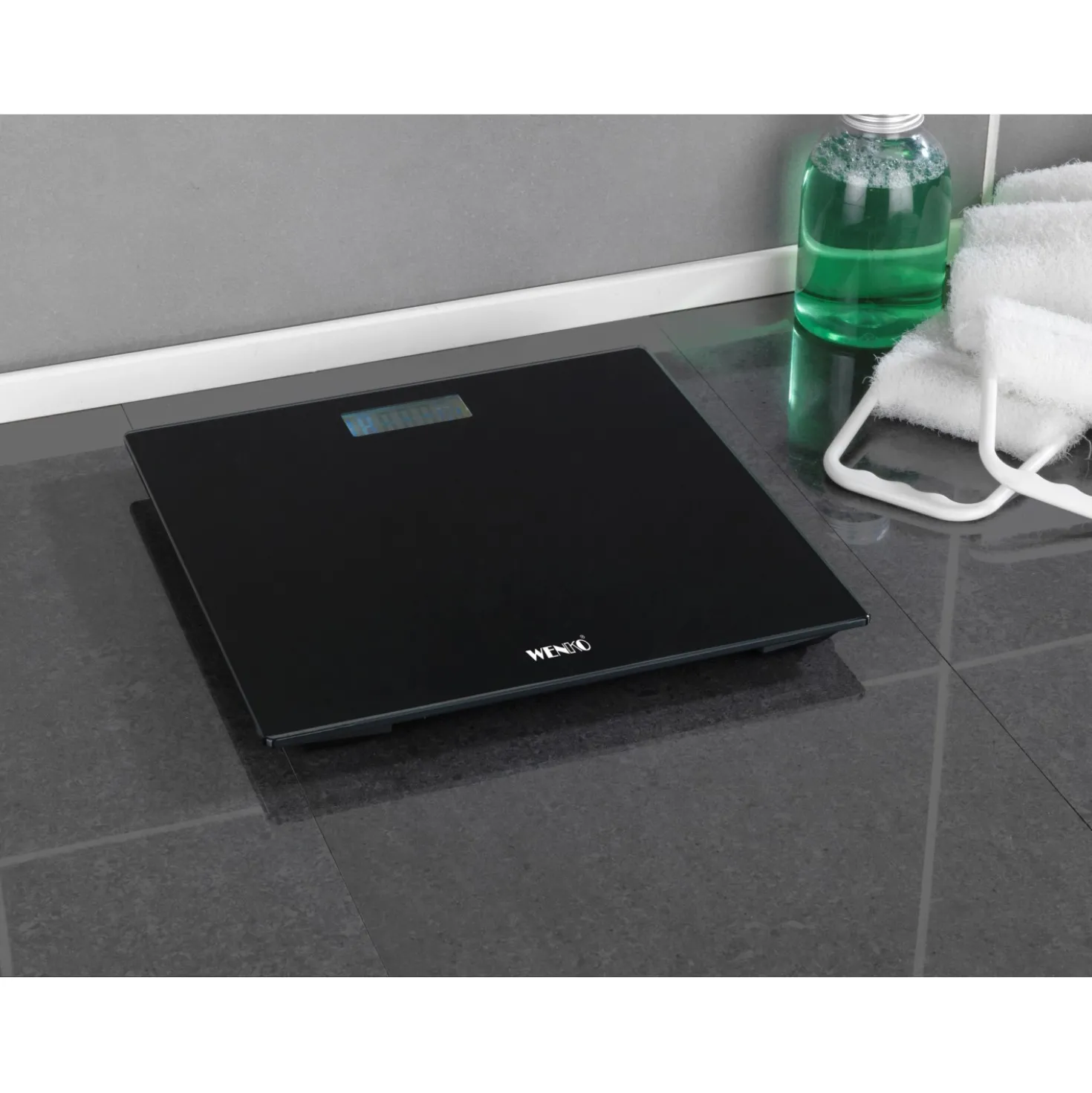 Bilancia digitale Wenko Display LCD vetro nero max 150 kg