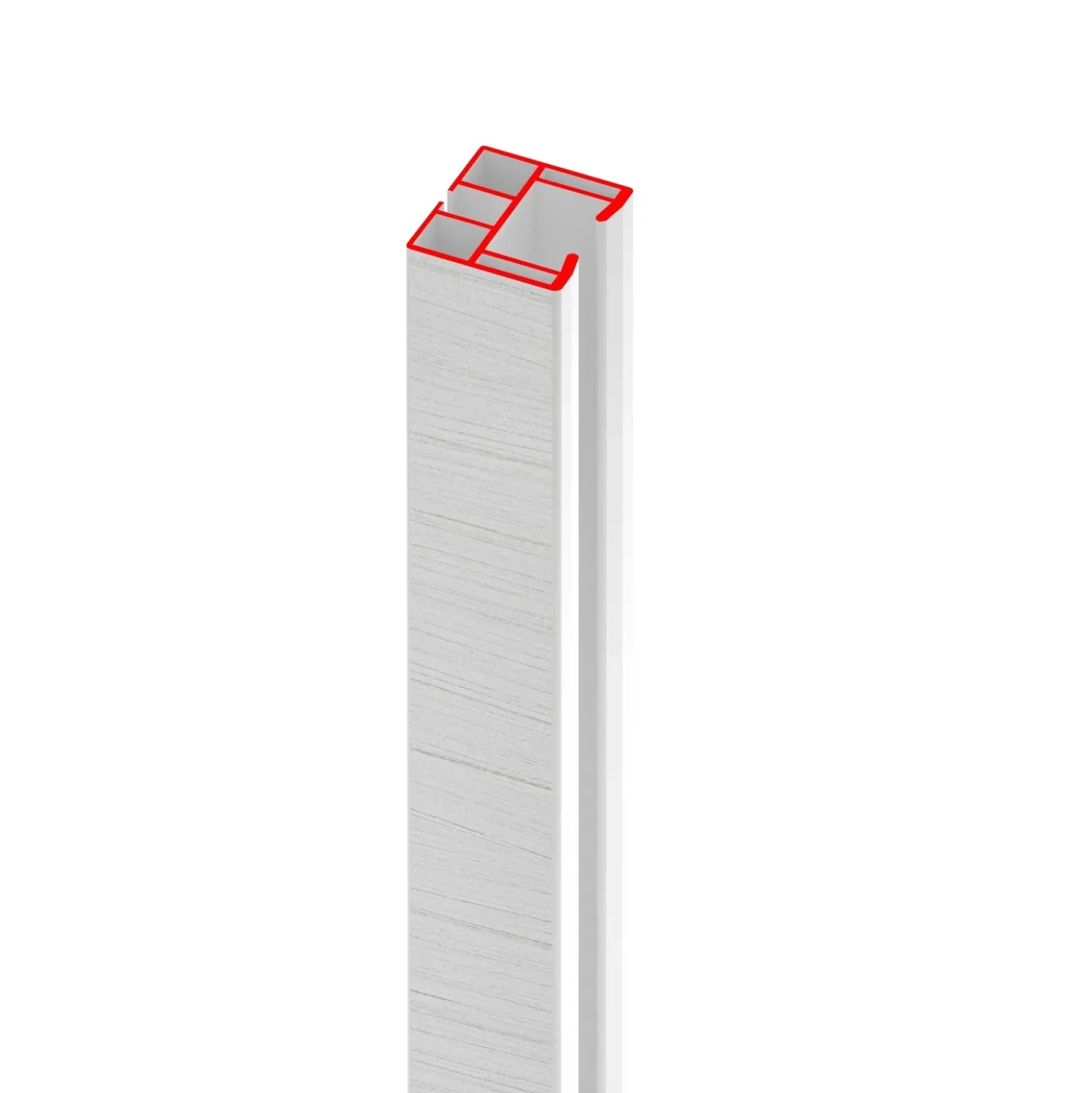Binario di scorrimento per porta a soffietto in PVC palissandro 180 cm
