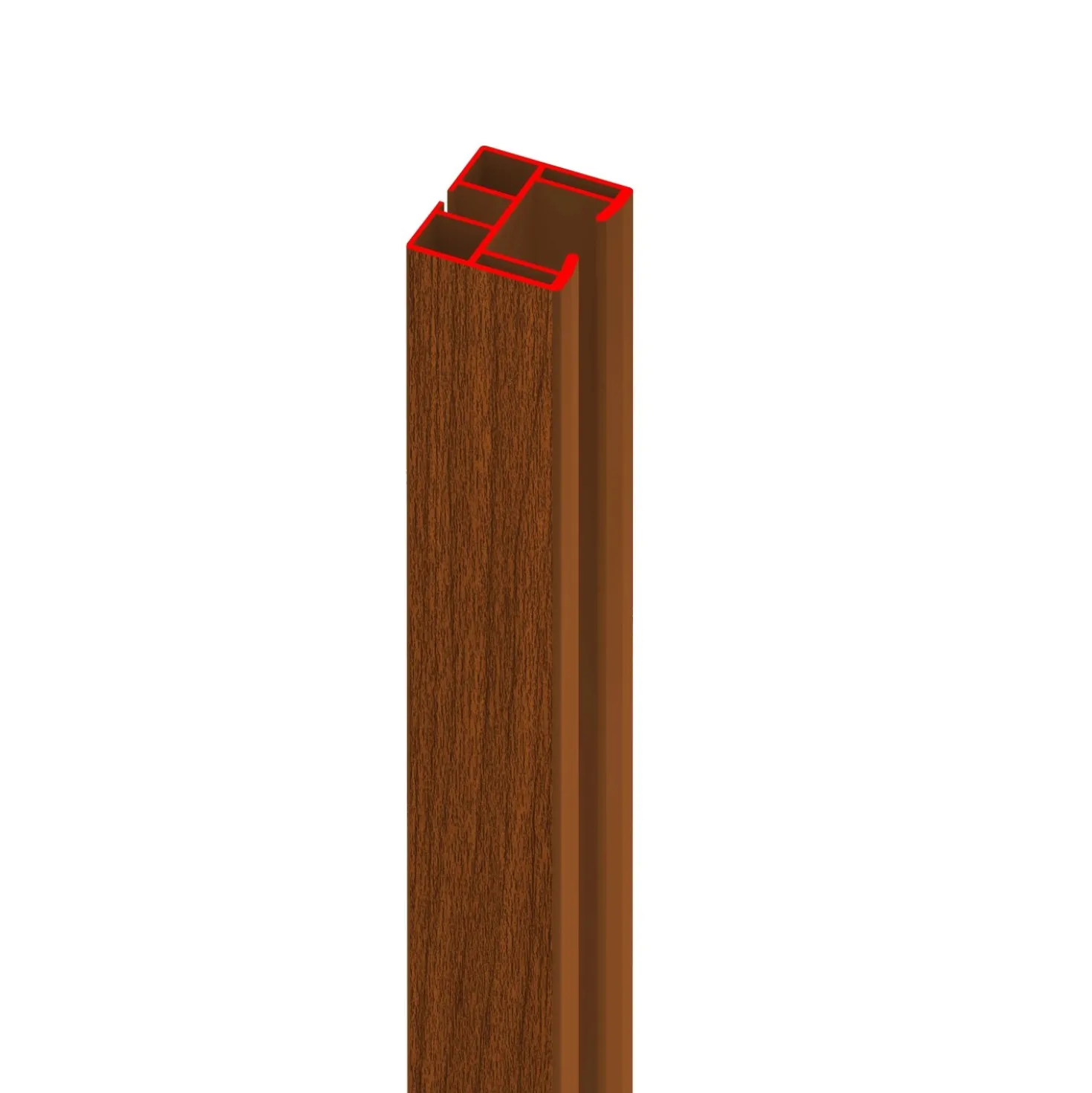 Binario di scorrimento superiore in PVC legno scuro