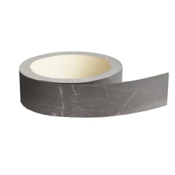Bordo per top cucina preincollato marmo nero venato 44x5000 mm