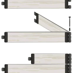 Bordura modulare in WPC, marrone, 0,6 x 0,6 m