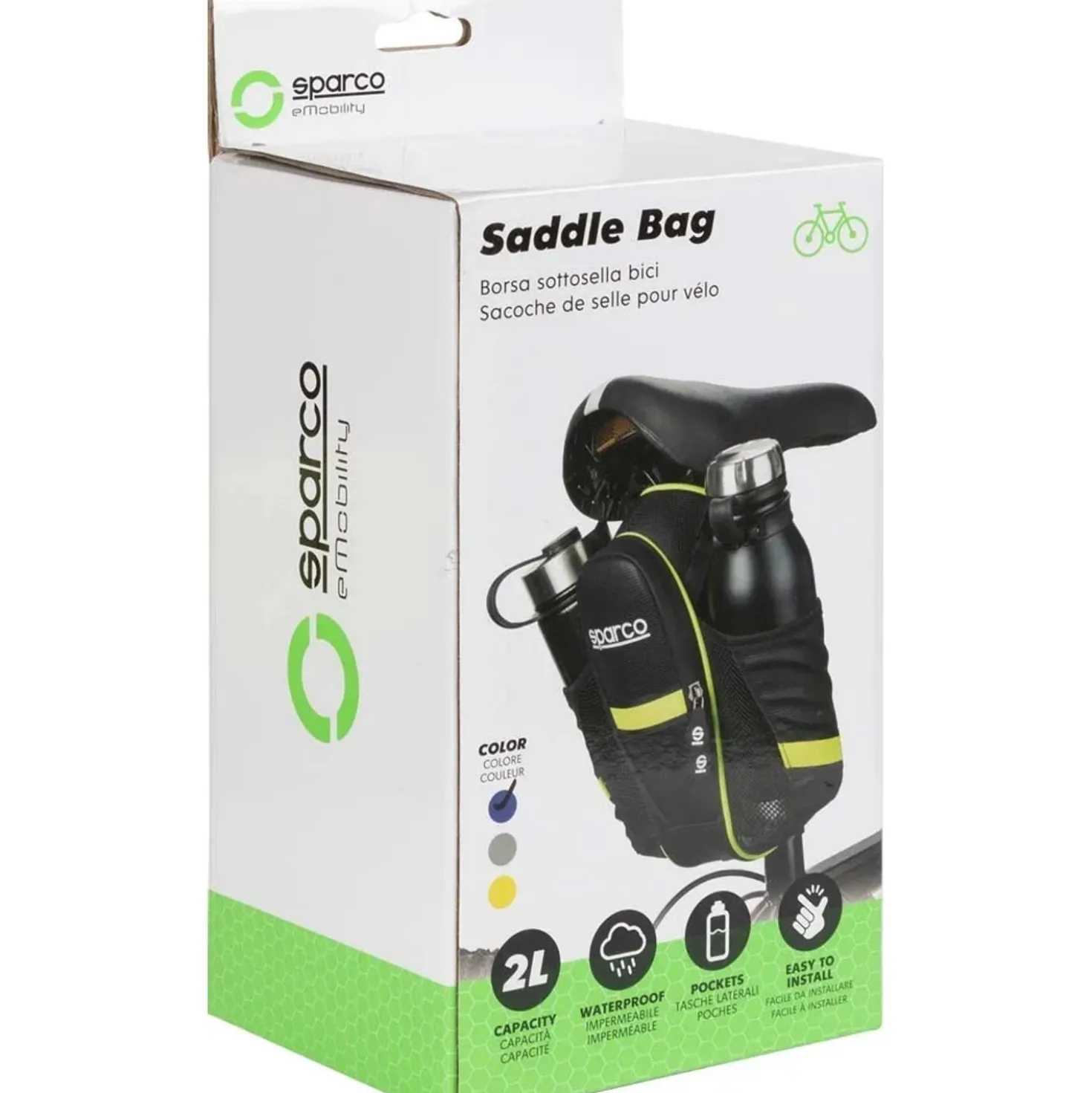 Borsa da sella Sparco c/ tasca per borraccia