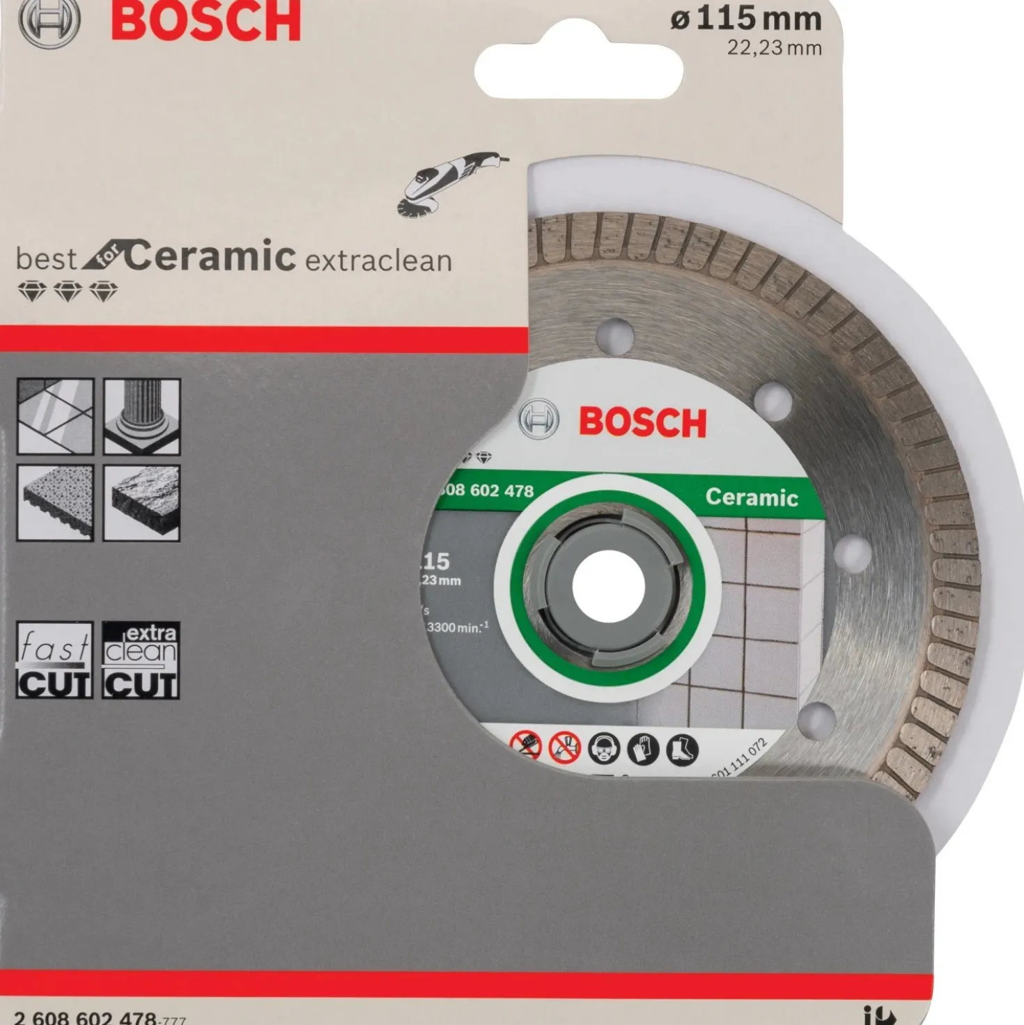 Bosch disco diamantato Ceramic Extra-Clean Turbo Ø 115 mm