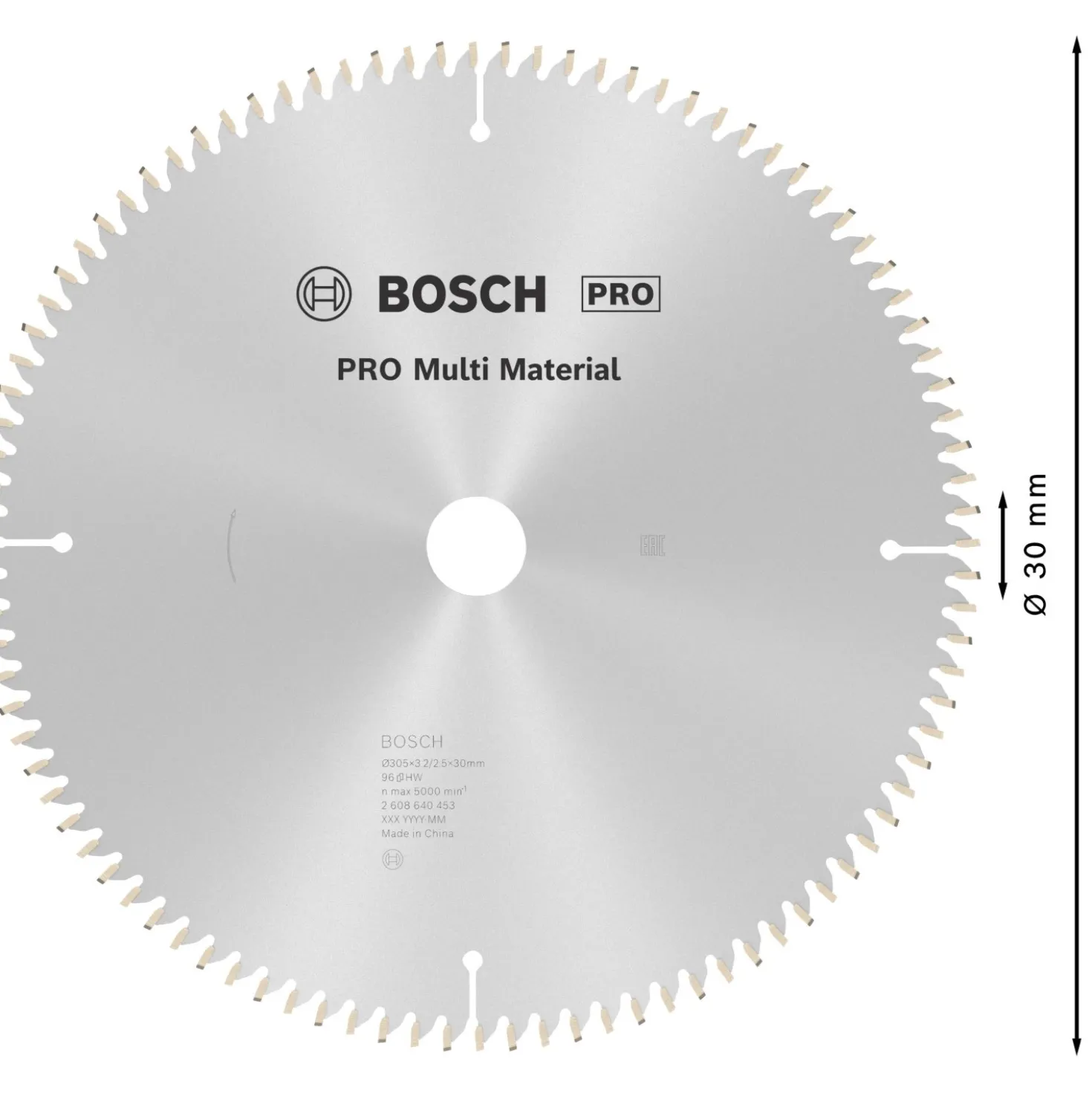 Bosch lama per seghe circolari Multi Material Ø 305 96D