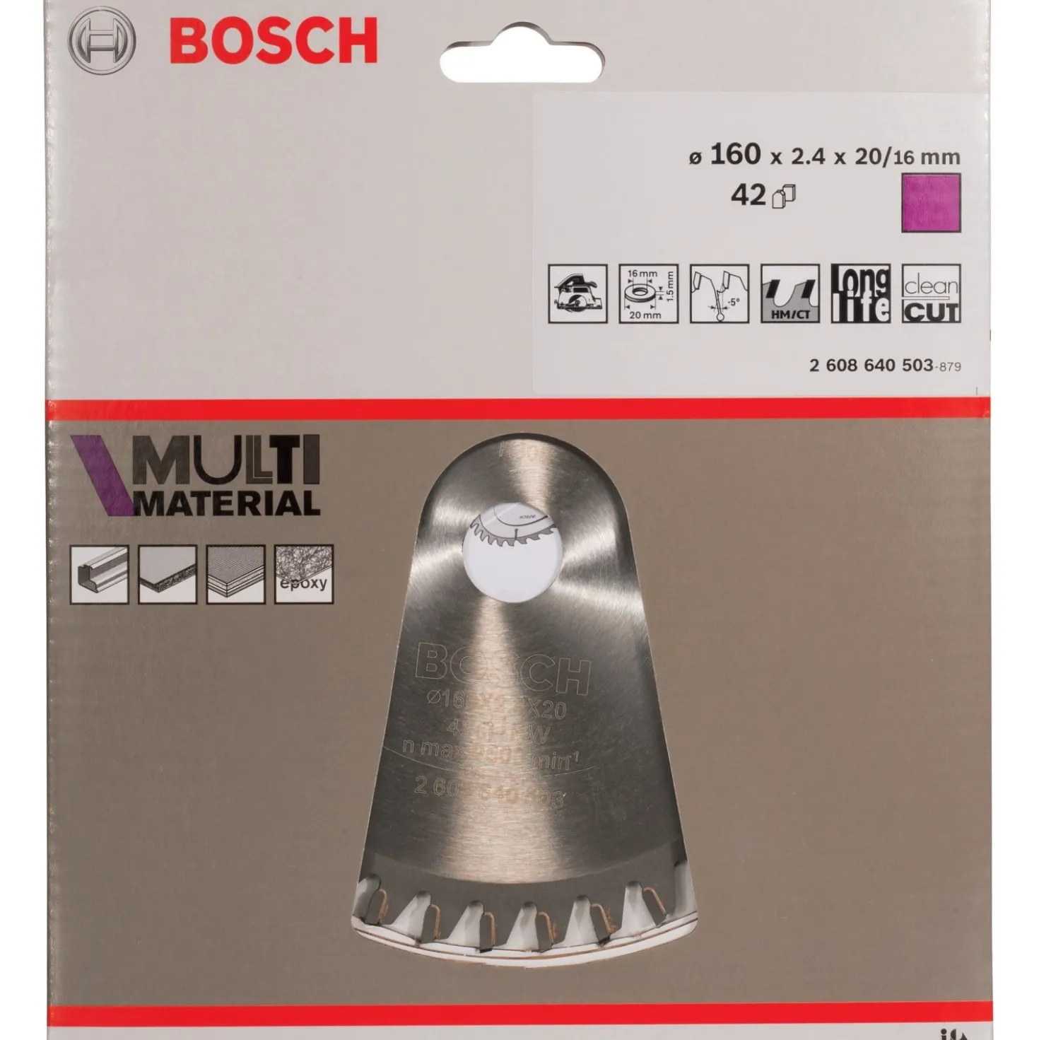 Bosch lama per seghe circolari Multi Material Ø 160 42D