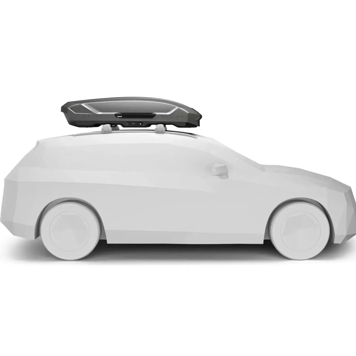 Box da tetto per auto Motion 3 L titanio lucido