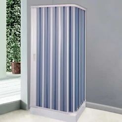 Box doccia a soffietto 2 lati regolabile bianco 80x80 cm