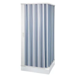 Box doccia a soffietto 2 lati regolabile bianco 80x80 cm