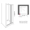 Box doccia a soffietto 1 lato regolabile bianco H 184 x L 116 cm