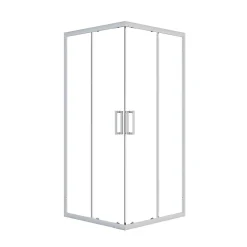 Box doccia quadrato Cobalt cromato in vetro