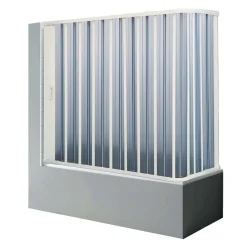 Box vasca a soffietto 2 lati regolabile bianco 142 x 80 cm destra